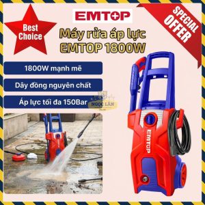 Máy Rửa Áp Lực EMTOP 1800W 150Bar Dây Đồng Nguyên Chất EHPW1801