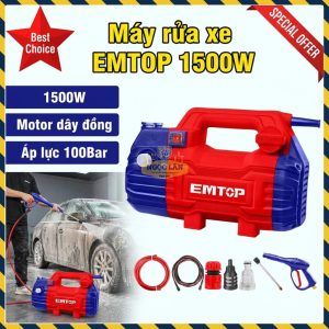 Máy Rửa Xe Áp Lực Cao EMTOP 1500W, 100Bar, EHPW1501