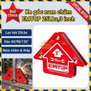 Ke Góc Nam Châm EMTOP EMWH25032 Lực Hút 25Lbs Góc 45/90/135 Độ