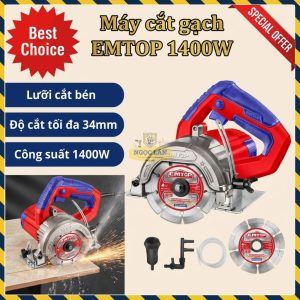 Máy Cắt Gạch Điện EMTOP EMCT14006, 1400W, Cắt 34mm