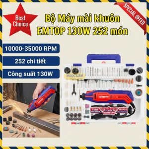 Bộ Máy Mài Khuôn Đa Năng EMTOP EMGK13011 130W Kèm 252 Chi Tiết
