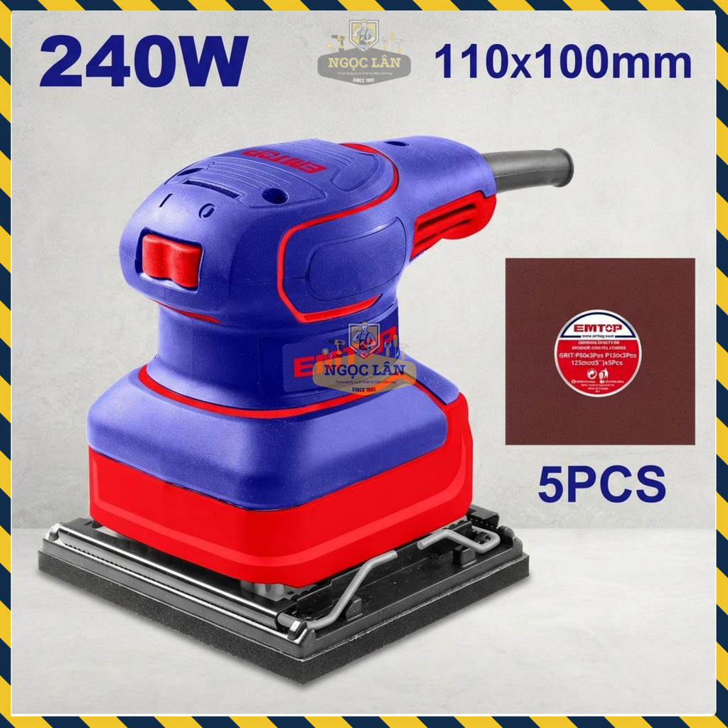 Máy Chà Nhám Vuông Điện EMTOP EFSR24101 240W Kèm 5 Giấy Nhám - Ảnh 3