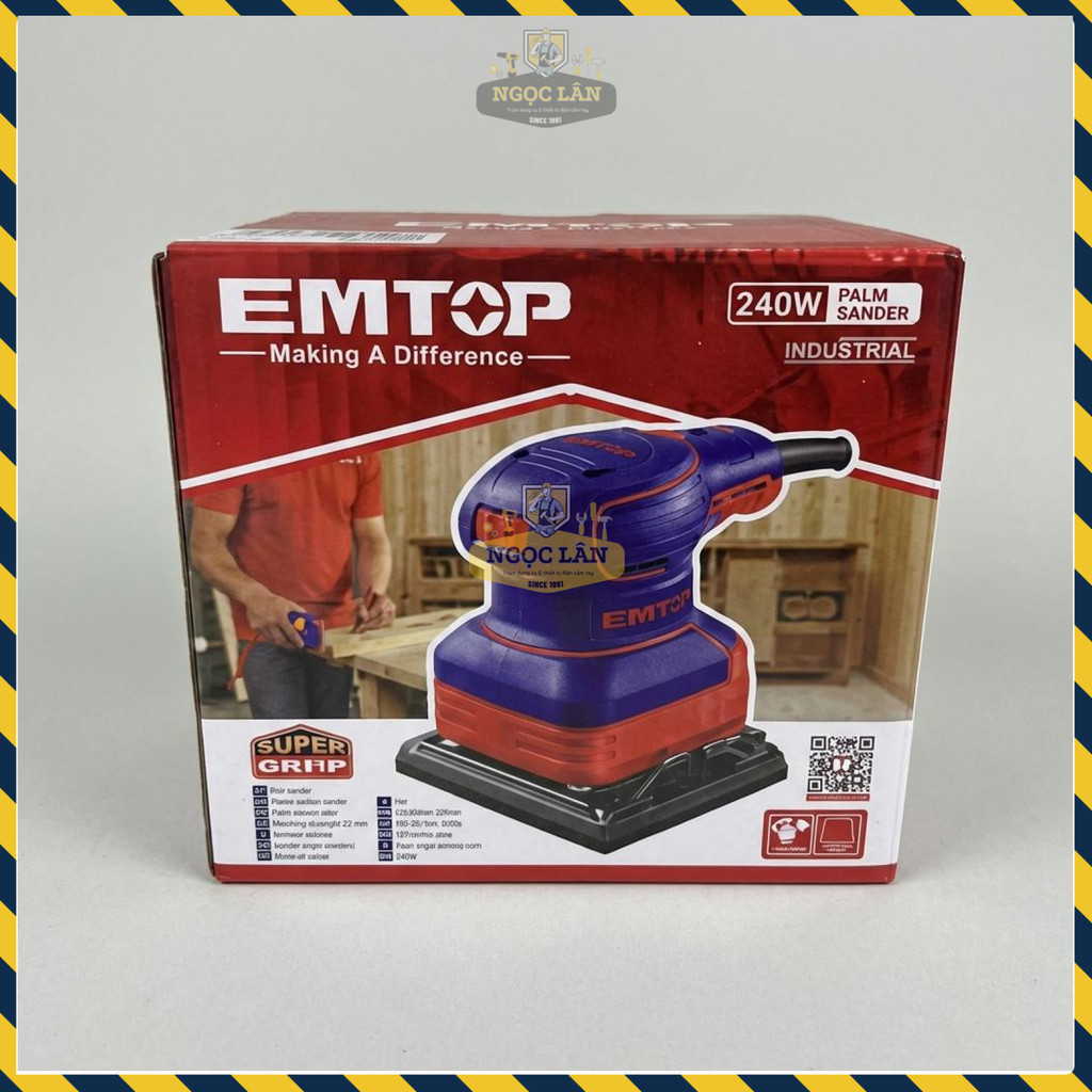 Máy Chà Nhám Vuông Điện EMTOP EFSR24101 240W Kèm 5 Giấy Nhám - Ảnh 2