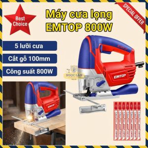 Máy Cưa Lọng Điện EMTOP EJSW8001 800W, Cắt Gỗ Max 100mm