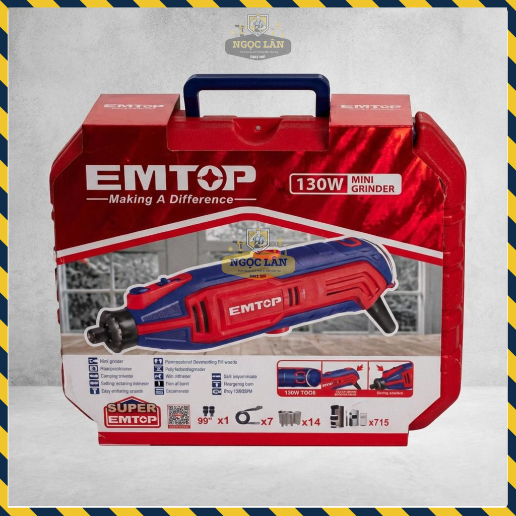 Bộ Máy Mài Khuôn EMTOP 130W 129 Chi Tiết EMGK1301 - Ảnh 4