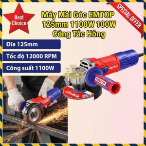 Máy Mài Góc 125mm EMTOP EAGR11051 1100W 12000 Vòng/Phút