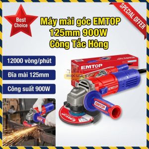Máy Mài Góc EMTOP 125mm Công Suất 900W EAGR09051