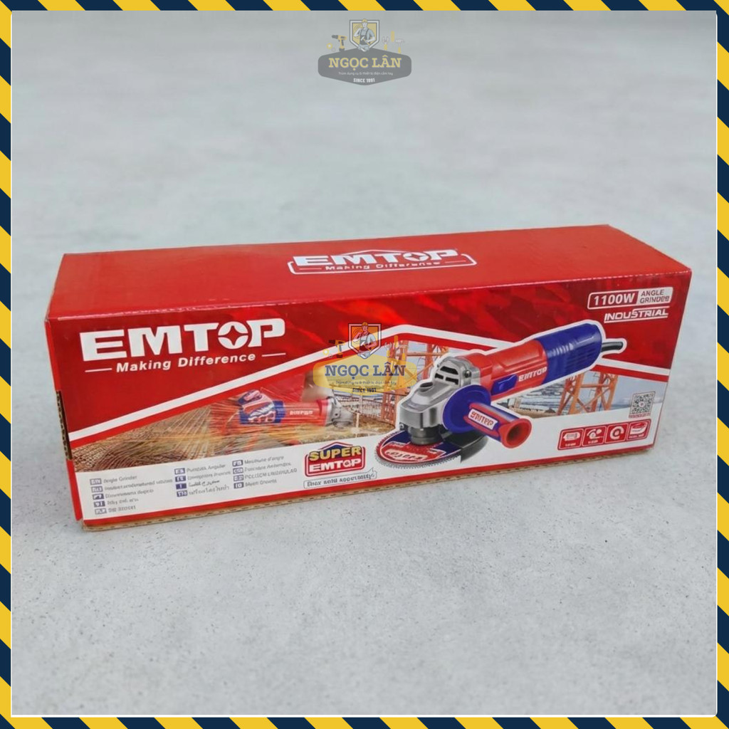 Máy Mài Góc 125mm EMTOP EAGR11051 1100W 12000 Vòng/Phút - Ảnh 2