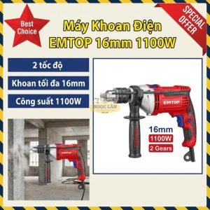 Máy Khoan Điện EMTOP 16mm 1100W Có Búa (EMDL21101)