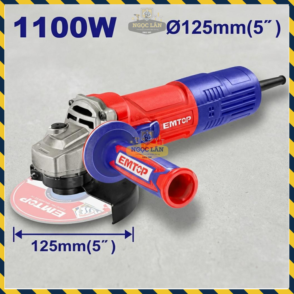 Máy Mài Góc 125mm EMTOP EAGR11051 1100W 12000 Vòng/Phút - Ảnh 5