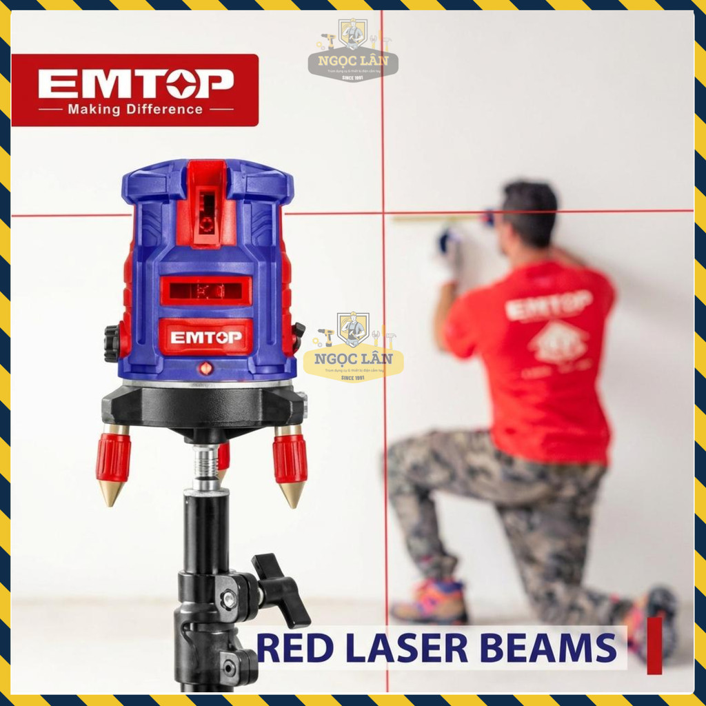 Máy Laser 5 Tia EMTOP ESLE53001, Phạm Vi 30m, Tự Cân Bằng - Ảnh 2