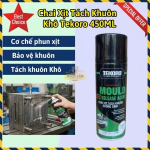 Tekoro 450ML Chai Xịt Tách Khuôn Khô Chống Dính Bảo Vệ Khuôn Mẫu Nội Địa Trung