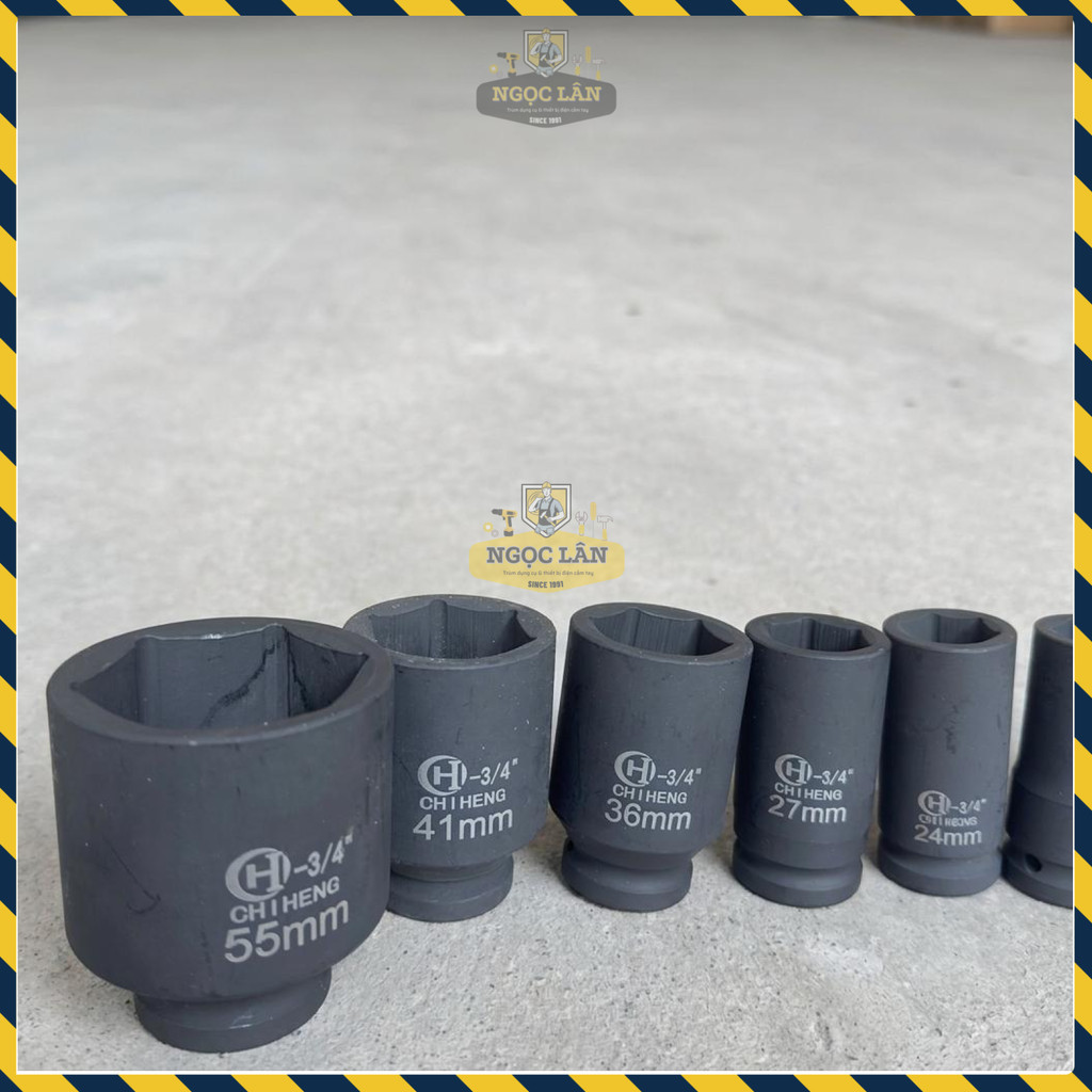 Đầu Tuýp CHI HENG 3/4" Cr-Mo 80mm (17-55mm) Nội Địa Trung - Ảnh 5