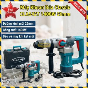 Classic CLA5427 Máy Khoan Đục Bê Tông 1400W Chống Kẹt Mũi