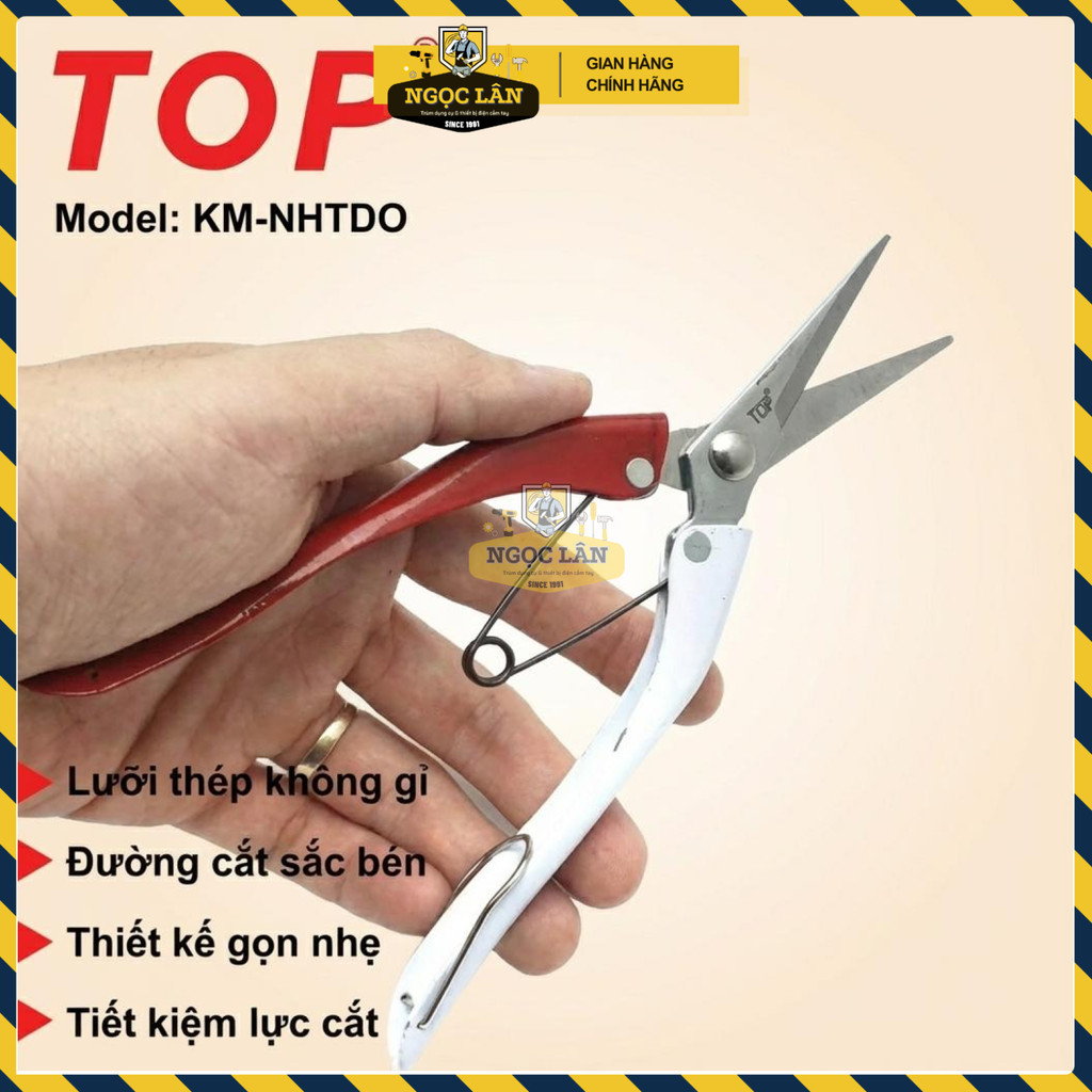 Kéo Cắt Tỉa Cành Cây Hái Quả TOP Lưỡi Nhọn 8 Inch (200mm) Thép Không Gỉ - Ảnh 5