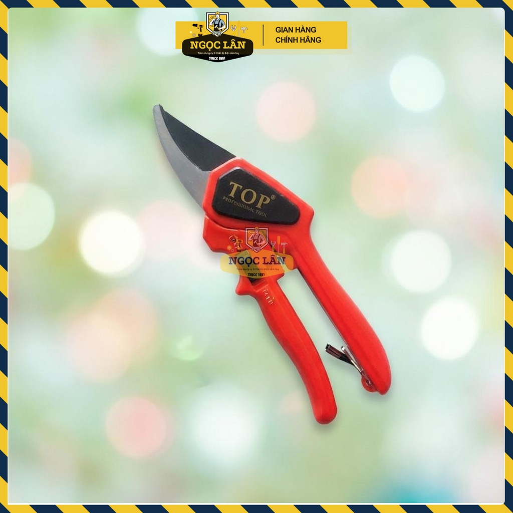 Kéo Cắt Cành TOP Kiểu Mỹ 8 Inch Lưỡi Thép, Cán Nhựa Chính Hãng - Ảnh 3