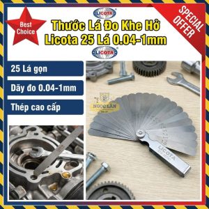 Thước Lá Licota 25 Lá Đo Khe Hở Chính Xác Máy Móc, Ô Tô