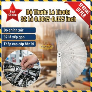 Thước Lá Licota 32 Lá Đo Khe Hở Sửa Chữa Ô Tô