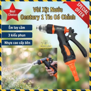 Vòi Xịt Century Rửa Xe Tưới Cây 1 Tia Đa Năng Tiết Kiệm Nước