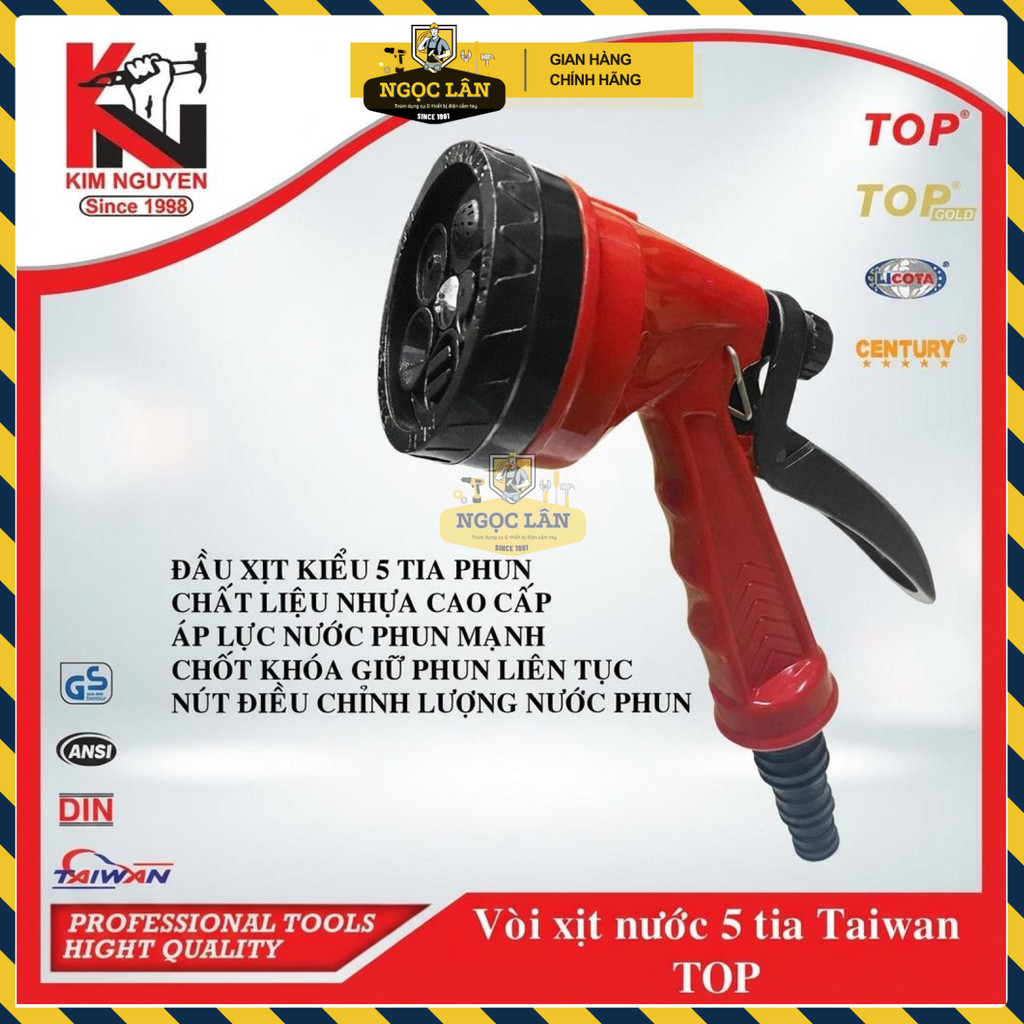 Vòi Xịt Nước TOP 5 Tia Đa Năng Nhựa Cao Cấp, Áp Lực Mạnh Chính Hãng - Ảnh 2
