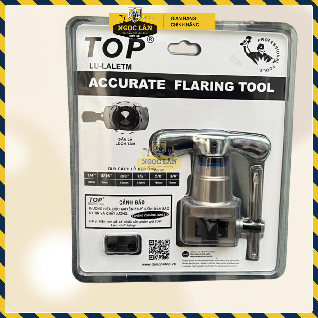 Bộ Lã Ống Đồng Lệch Tâm TOP Thép CR-V Kẹp Ống 1/4"-3/4" - Ảnh 8
