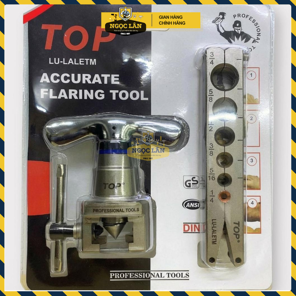 Bộ Lã Ống Đồng Lệch Tâm TOP Thép CR-V Kẹp Ống 1/4"-3/4" - Ảnh 9