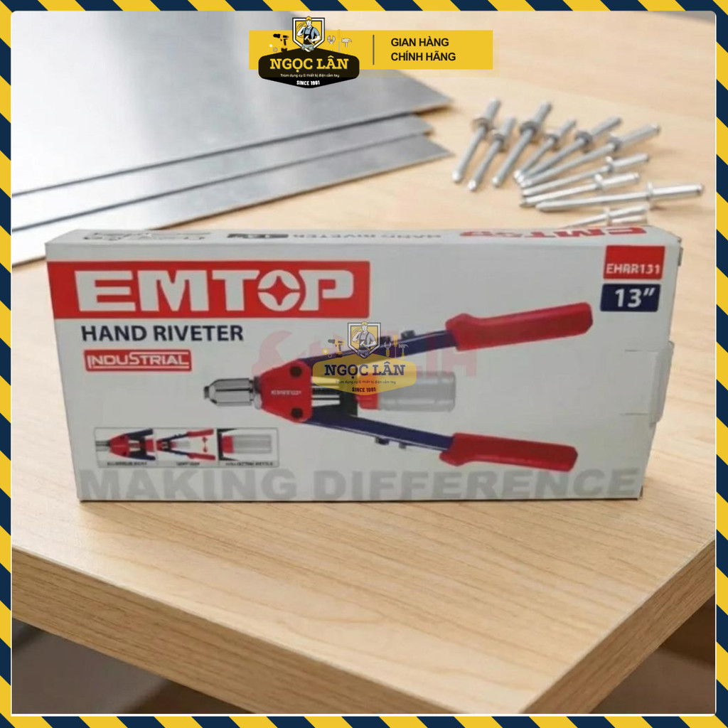 Kìm Rút Rivet EMTOP Thân Nhôm Cao Cấp 13 Inch Đa Chất Liệu EHRR131 - Ảnh 3