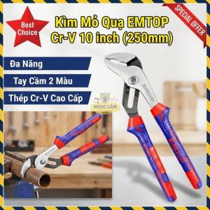 Kìm Mỏ Quạ EMTOP Cr-V 10 Inch (250mm) Chống Trượt Đa Năng (EPLRP1022)