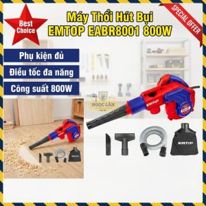 Máy Thổi Hút Bụi Điện EMTOP EABR8001 800W Điều Tốc Đa Năng