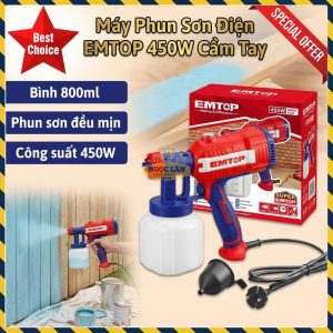 Máy Phun Sơn Điện Cầm Tay EMTOP 450W Chính Hãng ESGN35001