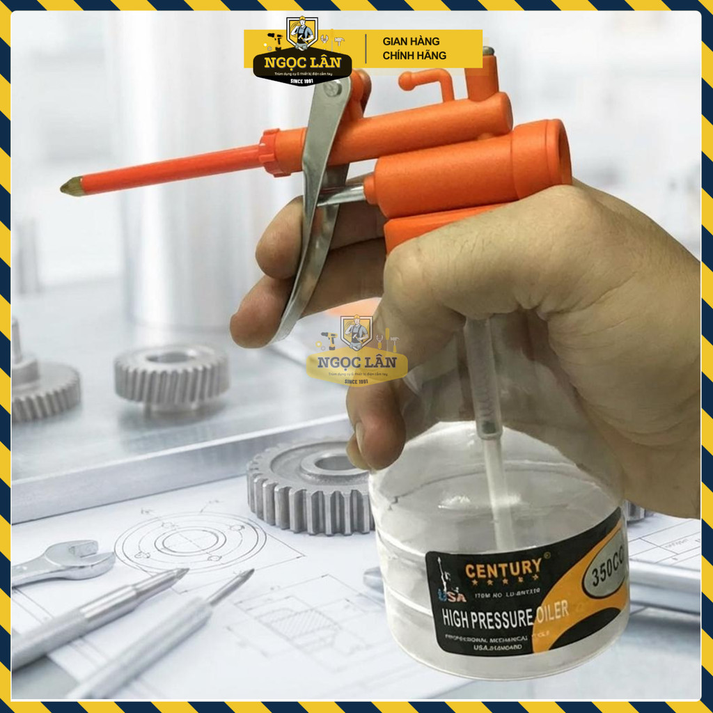 Bình Bơm Nhớt Century 350CC Vỏ Trong Suốt, Bảo Trì Máy Móc Gia Đình - Ảnh 4
