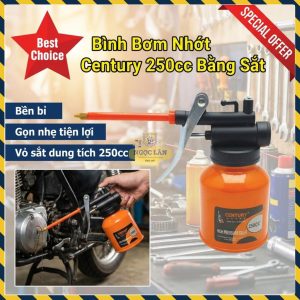 Bình Bơm Nhớt Century Sắt 250cc Phun Mạnh Cho Bảo Trì Máy Móc Gia Đình