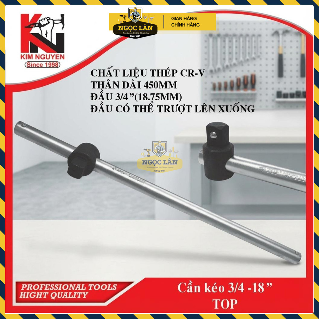 Cần Siết TOP Đầu Trượt 3/4 Inch (450mm) CR-V Vặn Bu Lông - Ảnh 3