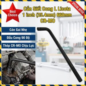 Cần Siết Đầu Cong L Licota 1 Inch Dài 660mm Thép CR-MO Chịu Lực Cao