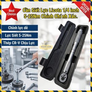 Cần Siết Chỉnh Lực Licota 1/4" 5-25Nm Chính hãng CR-V