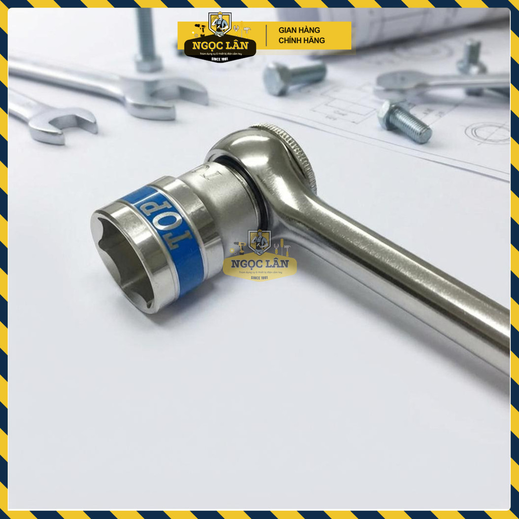 Cần Siết Tự Động TOP 1/4 Inch Đầu Tròn Xi Bóng Chống Trượt - Ảnh 3