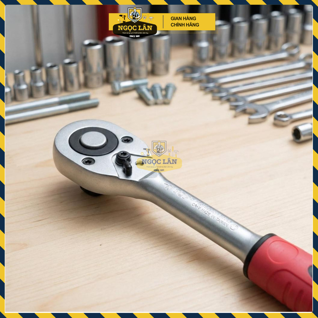 Cần Siết Tự Động TOP 1/2 Inch 45 Răng Chính Hãng Cán Chống Trượt - Ảnh 5