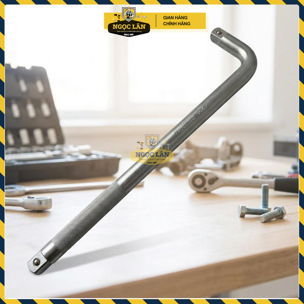 Cần Siết Chữ L TOP 90 Độ, CR-V, 450mm, Đầu Vuông 3/4 inch - Ảnh 6