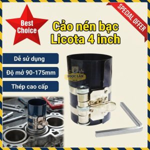 Cảo Nén Bạc Piston 4 Inch Licota Cao Cấp