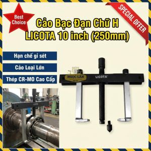 Cảo Bạc Đạn Chữ H Licota 10 Inch Lỗ Chân 14mm Thép CR-MO