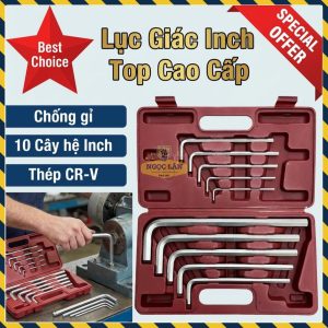 Chính Hãng Bộ Lục Giác 10 Cây Hệ Inch Top Cao Cấp