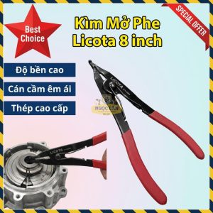 Kìm Mở Phe Licota Cao Cấp Miệng Dẹp 8 (200mm) Xe Hơi Chính Hãng
