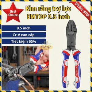 EMTOP Kìm Răng Trợ Lực 65% 9.5 Inch Cr-V Cao Cấp EPLRCC0951