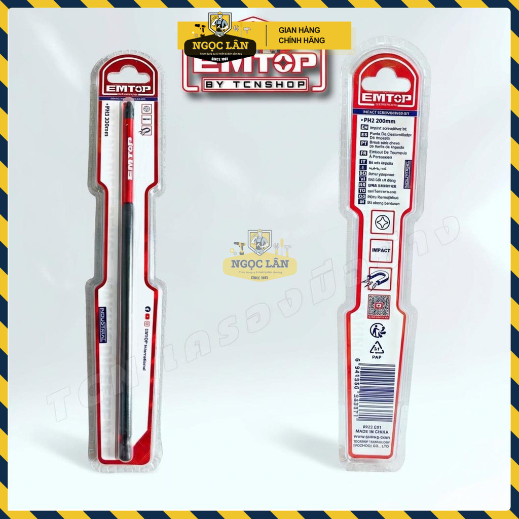 Mũi Vít Tác Động Emtop PH2 200mm Thép S2 (ESBTM5PH2200) - Ảnh 3