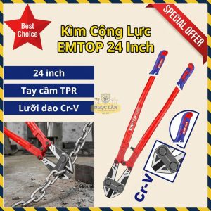 Kìm Cộng Lực EMTOP 24 Inch Lưỡi Cr-V, Tay Cầm TPR (EBCR2401)