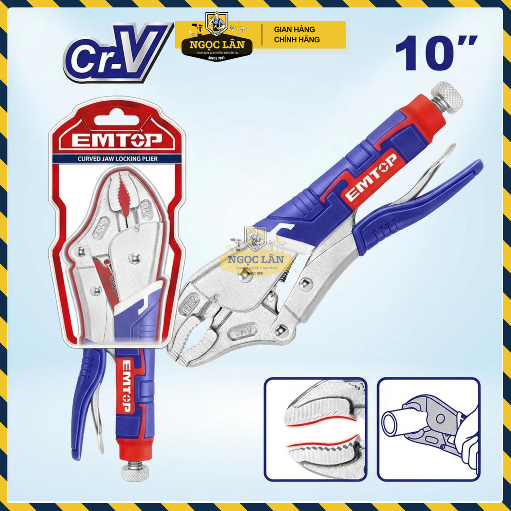 Kìm Bấm Chết Hàm Cong Emtop 10 Inch ELPRCJ1001 - Ảnh 2