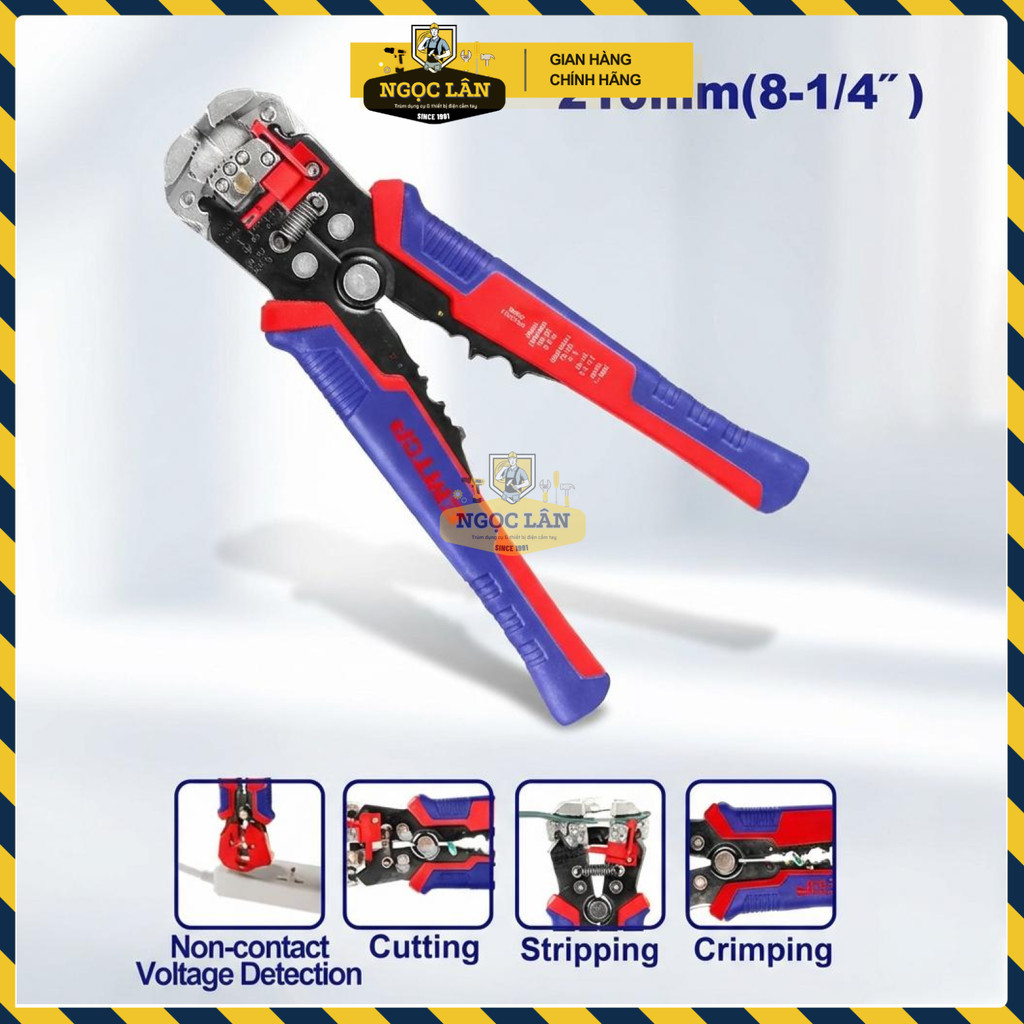Kìm Tuốt Cắt Uốn Dây Điện Emtop Phát Hiện Điện Áp EWSP102429 - Ảnh 2