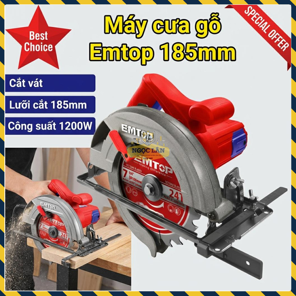 Máy Cưa Gỗ Điện Emtop 185mm ECSW1855