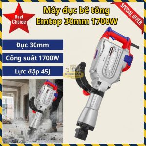 Máy Đục Bê Tông Emtop EDBRH1701 30mm 1700W Lực Đập 45J
