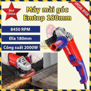 Máy Mài Góc Emtop Tay Dài 180mm 2000W EAGR20073